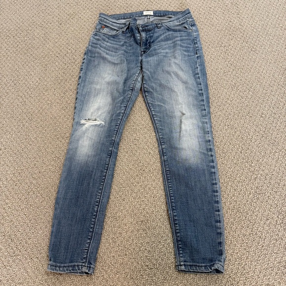 Hudson Jeans Blue Skinny Denim with Distressed Style - Picture 1 of 5